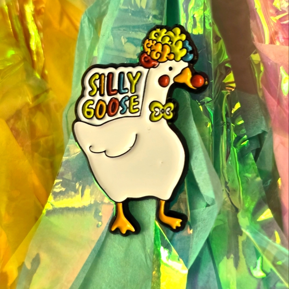 Silly Goose Clown Enamel Pin